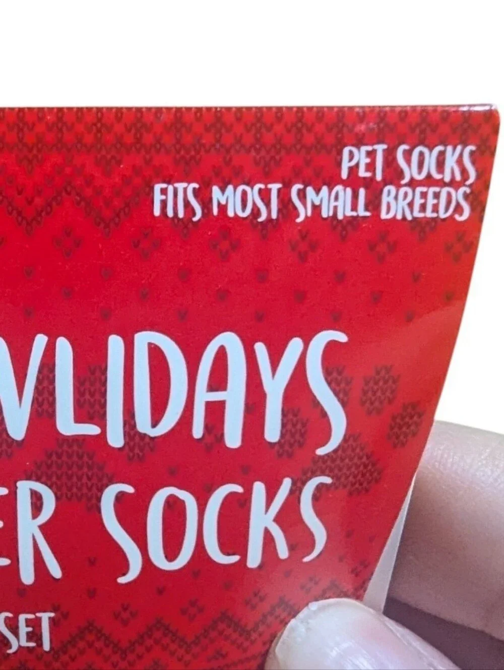 Happy Howlidays Pet & Owner Socks Matching Set Red O/S Small Dog Breeds
